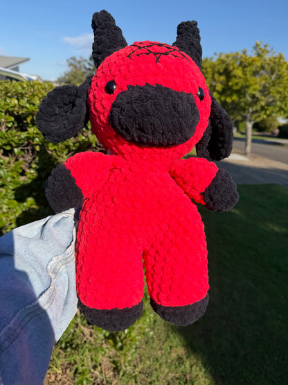 ❤️ Moocifer - Jumbo Devil Cow Crochet Plush 🐮