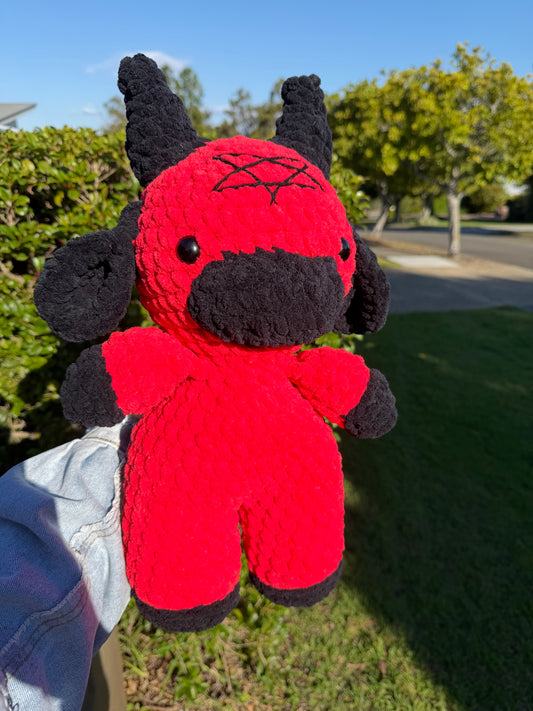 ❤️ Moocifer - Jumbo Devil Cow Crochet Plush 🐮