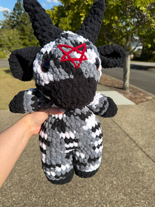 🖤  Brimstone - Jumbo Devil Cow Crochet Plush 🐮