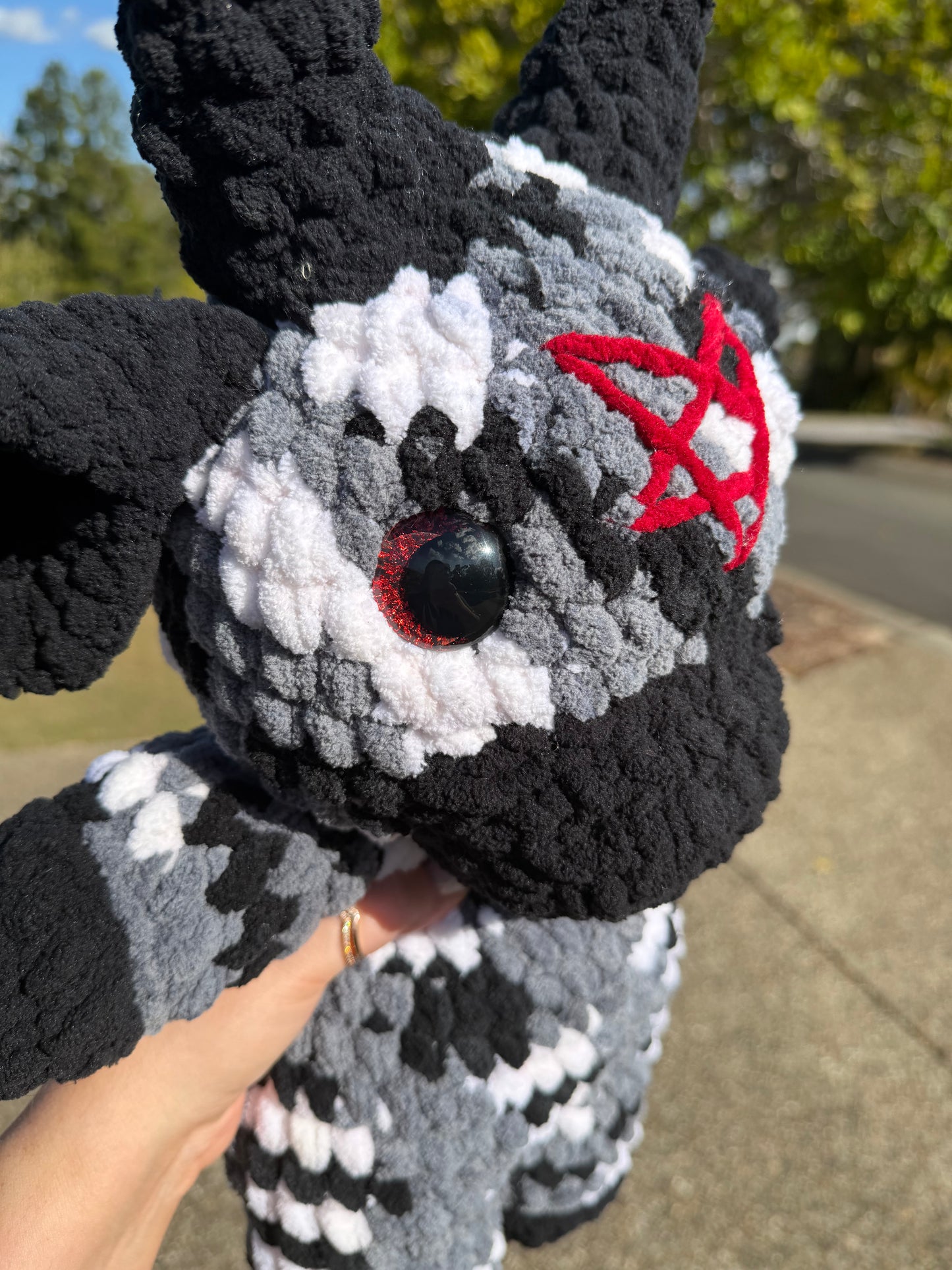 🖤  Brimstone - Jumbo Devil Cow Crochet Plush 🐮