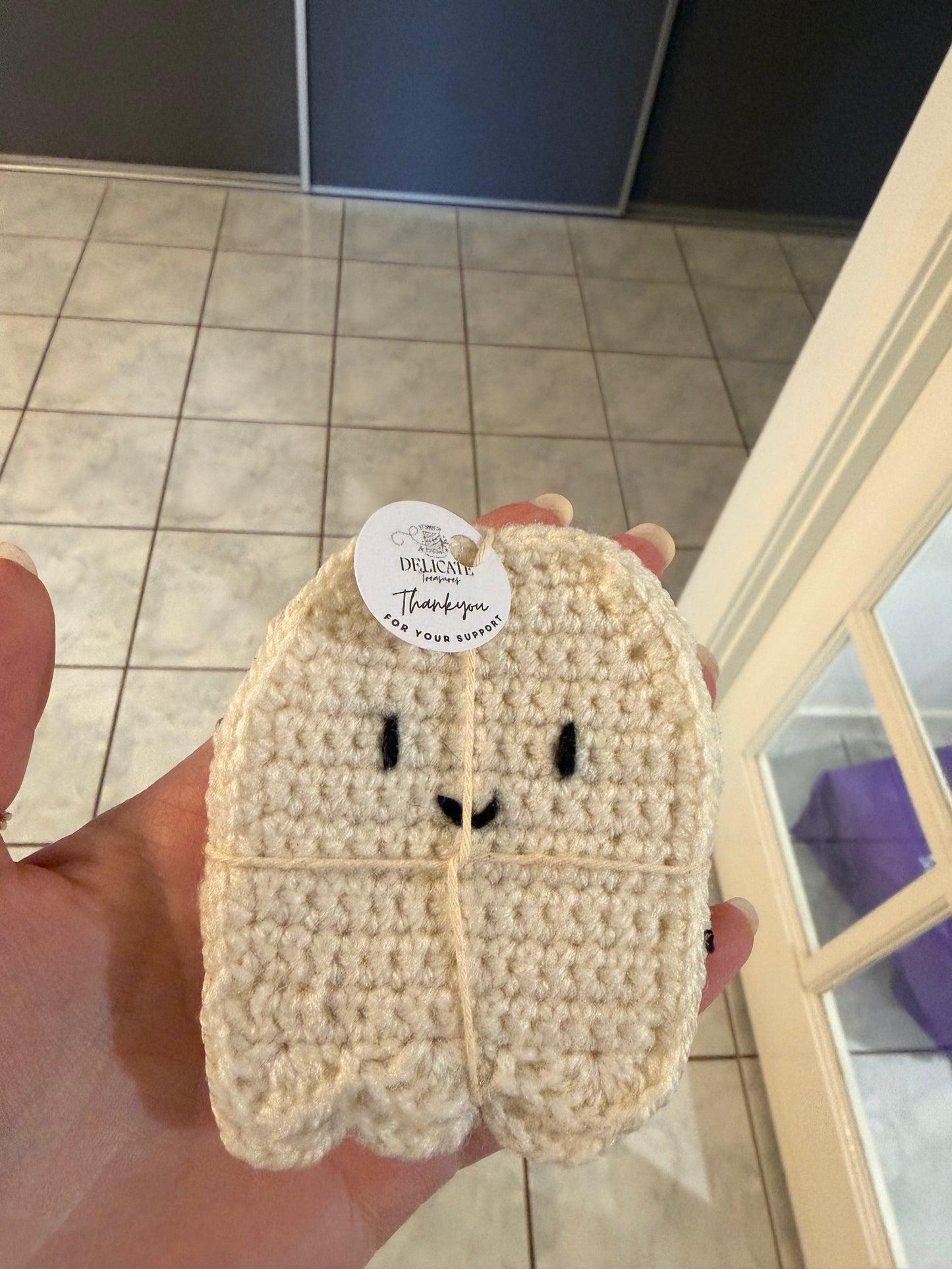 Ghost Crochet Coaster Set 👻🤍