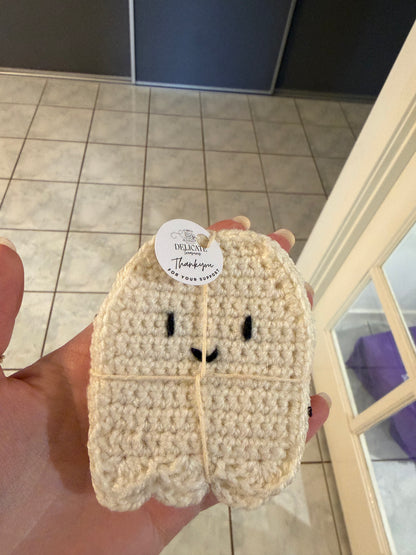 Ghost Crochet Coaster Set 👻🤍