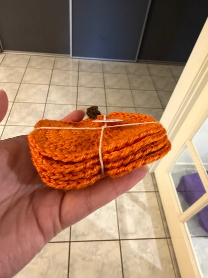 Pumpkin Crochet Coaster Set 🎃🧡