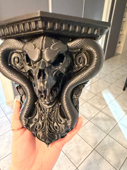 Cobra Corbel Wall Shelf - Black glitter