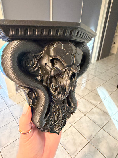 Cobra Corbel Wall Shelf - Black glitter