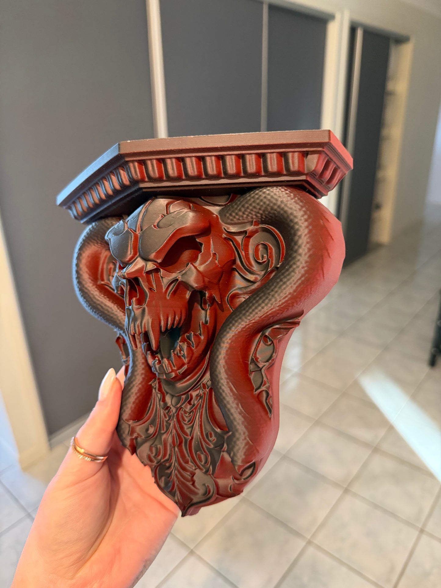 Cobra Corbel Wall Shelf - Black & Red Shift