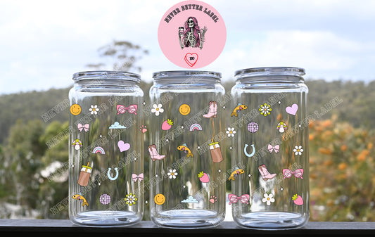 Iconic Things Wrapped Wrapped Glitter Filled Tumbler with Lid and Straw