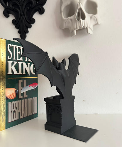 Dark Academia Bat Bookends — 3D Printed Winged Gargoyle Set of 2