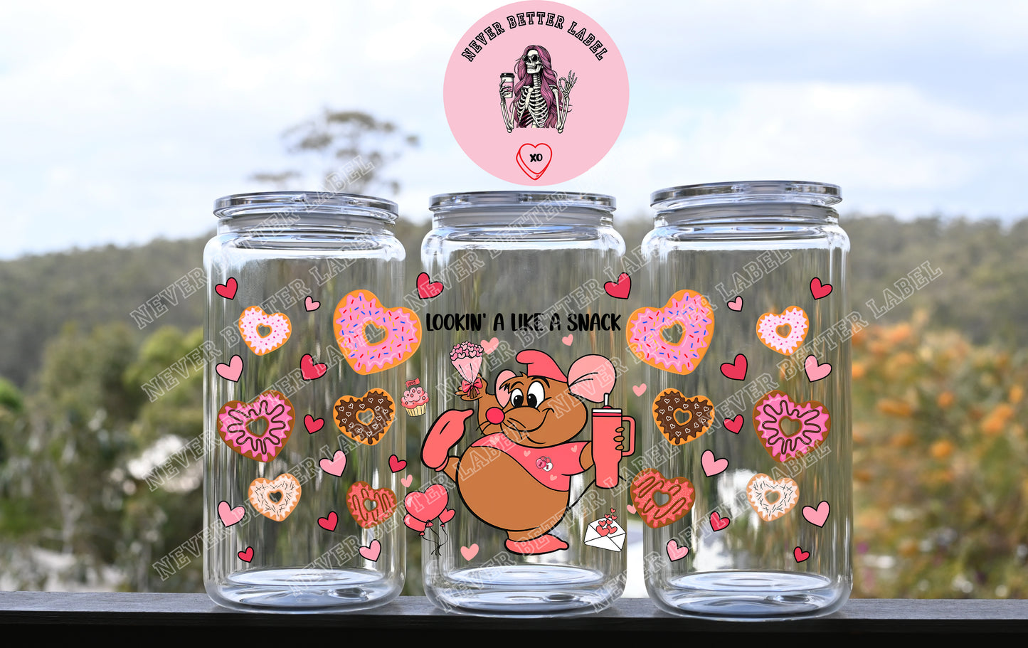 Looking Like a Snack Wrapped Glitter Filled Tumbler with Lid and Straw