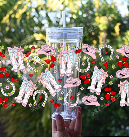 Lucky Cow Girl - Glitter Filled Stadium Cup