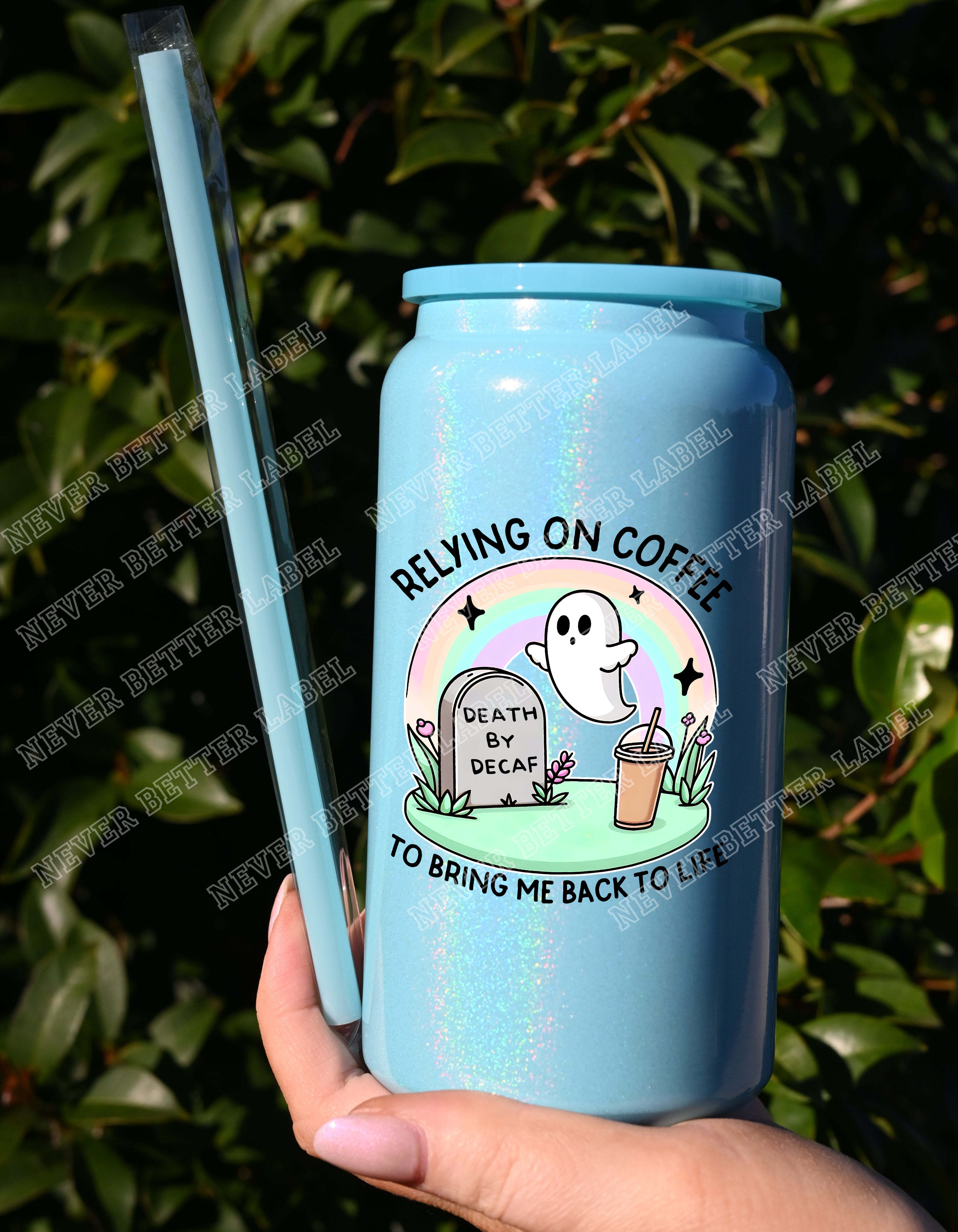 Relying on Coffee to... - Insulated Shimmer Cup 16oz (473ml) – Never ...