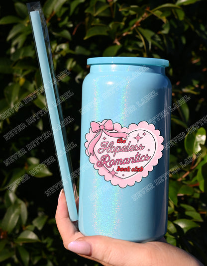 Hopeless Romantic Book Club  - Insulated Shimmer Cup 16oz (473ml)