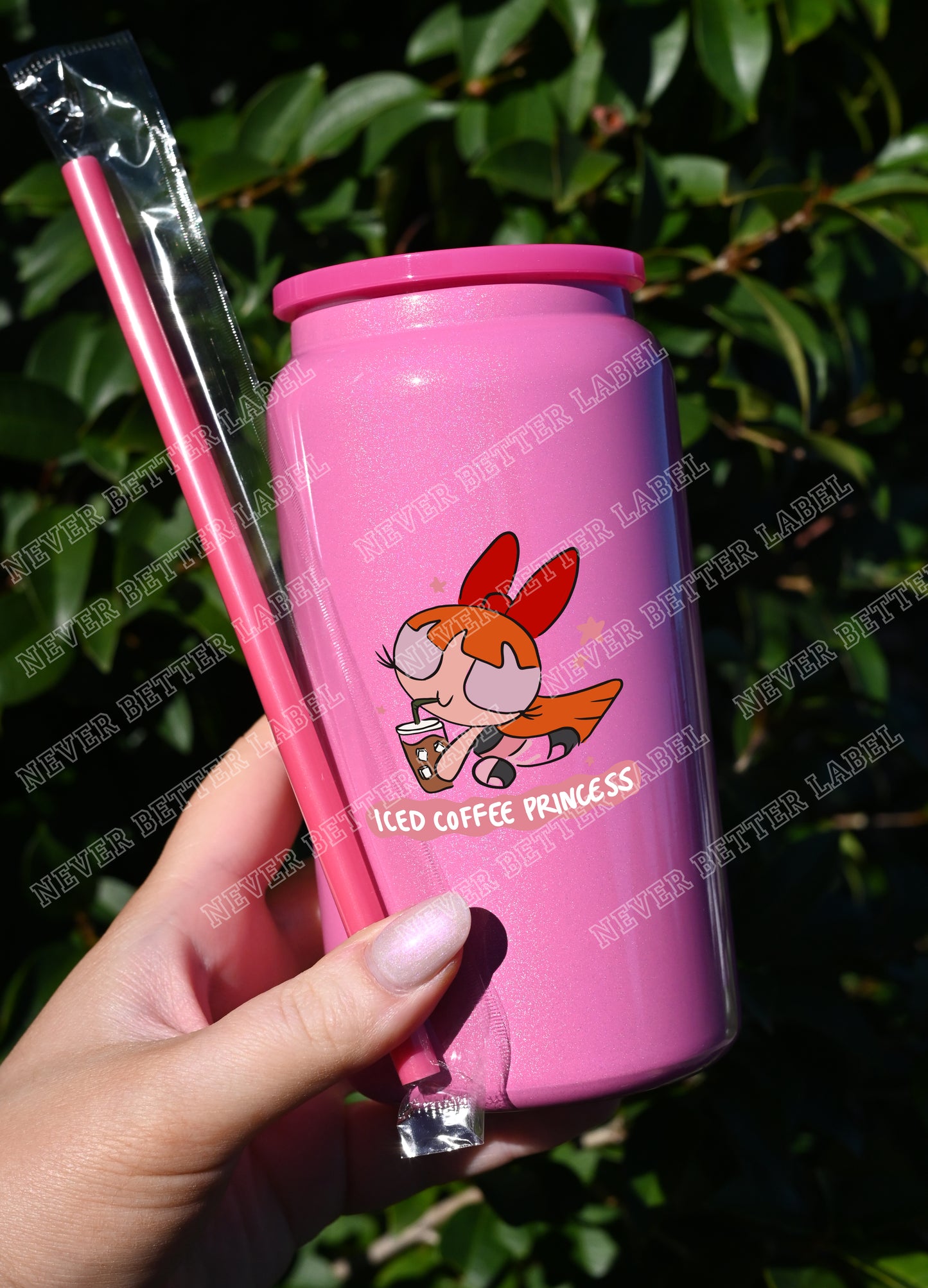 Iced Coffee Princess  - Insulated Shimmer Cup 16oz (473ml)