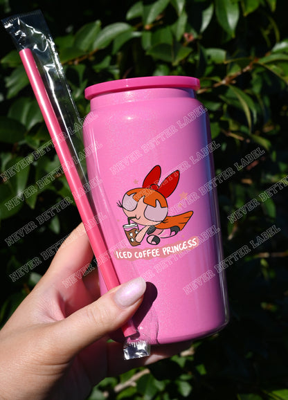 Iced Coffee Princess  - Insulated Shimmer Cup 16oz (473ml)