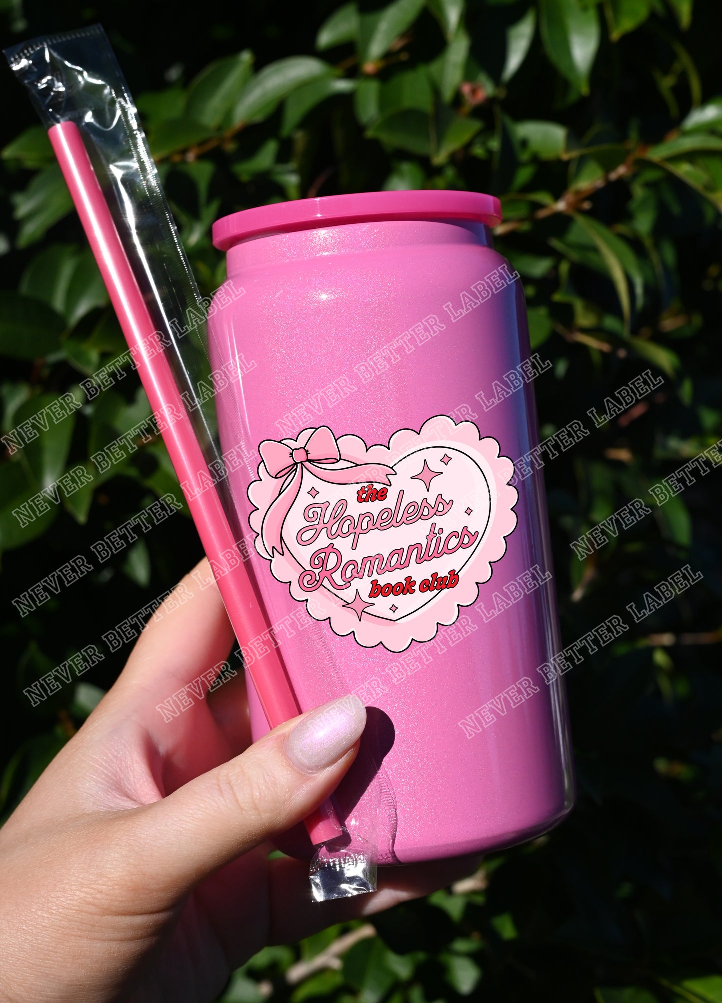 Hopeless Romantic Book Club  - Insulated Shimmer Cup 16oz (473ml)