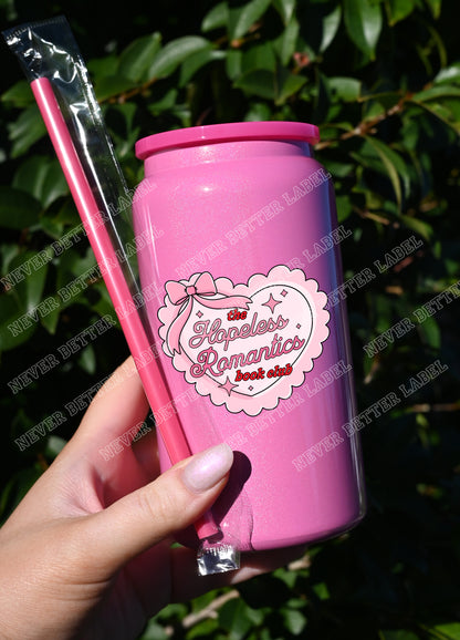 Hopeless Romantic Book Club  - Insulated Shimmer Cup 16oz (473ml)