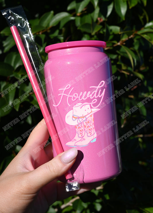 Howdy Cowgirl  - Insulated Shimmer Cup 16oz (473ml)