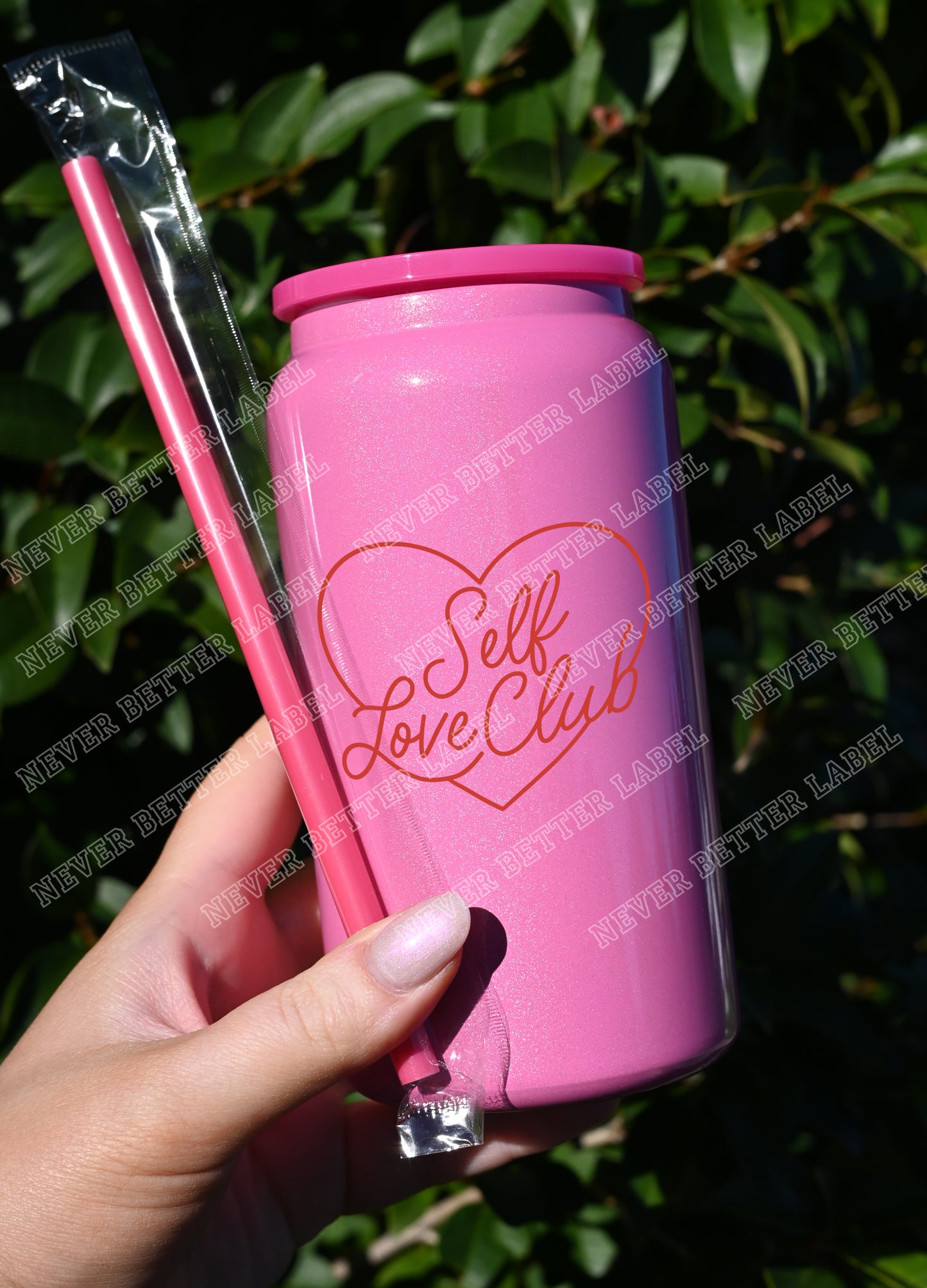 Self Love Club (Red) - Insulated Shimmer Cup 16oz (473ml)