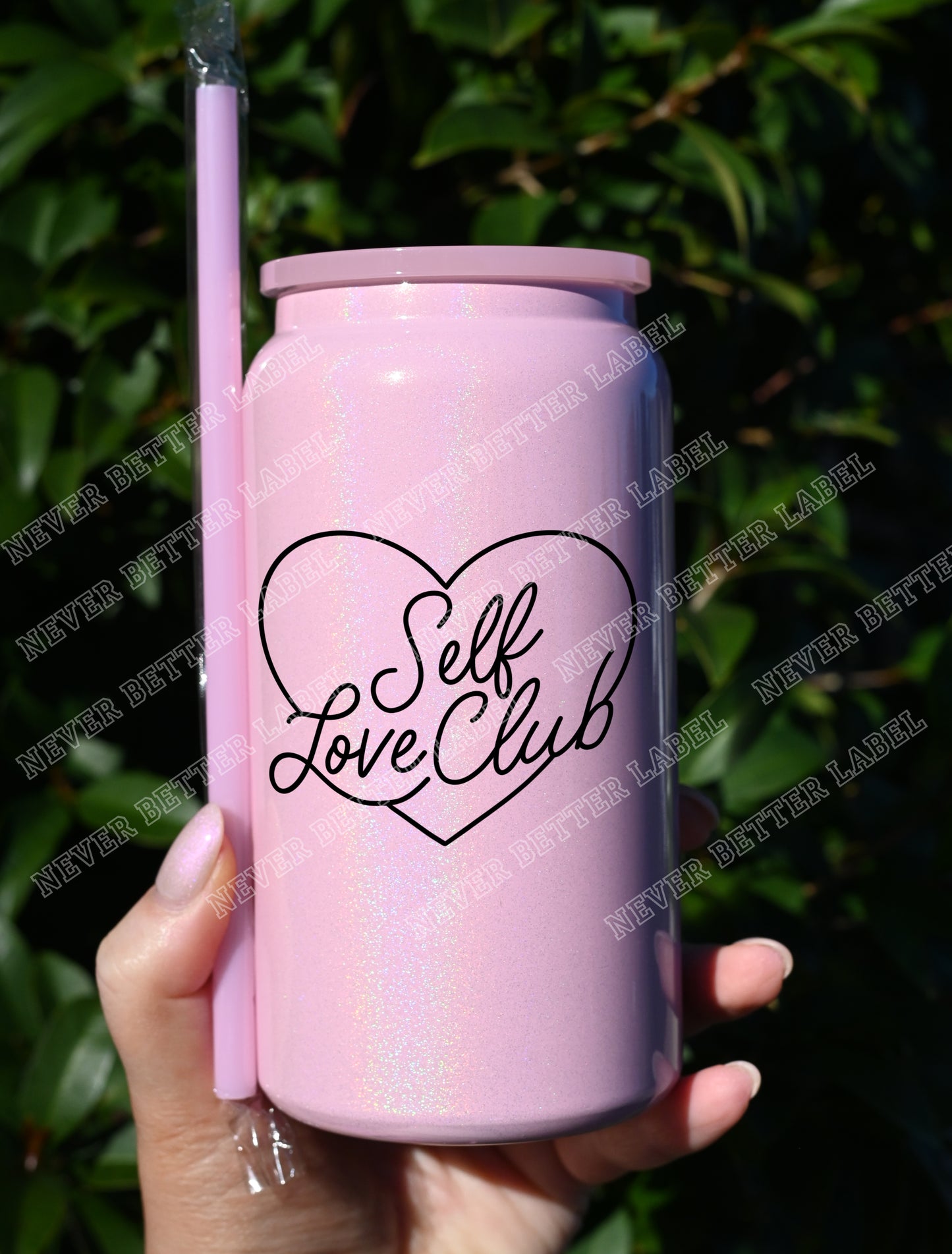 Self Love Club (Black)  - Insulated Shimmer Cup 16oz (473ml)