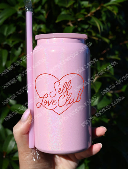 Self Love Club (Red) - Insulated Shimmer Cup 16oz (473ml)