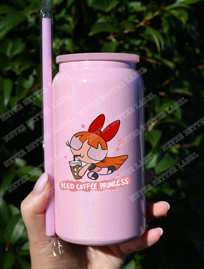 Iced Coffee Princess  - Insulated Shimmer Cup 16oz (473ml)