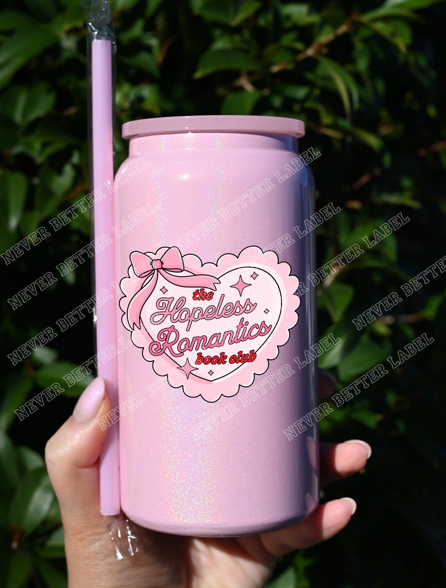 Hopeless Romantic Book Club  - Insulated Shimmer Cup 16oz (473ml)