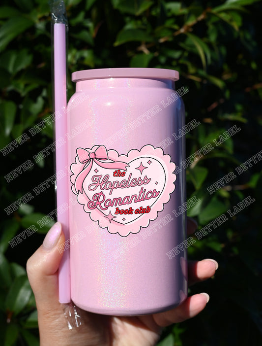 Hopeless Romantic Book Club  - Insulated Shimmer Cup 16oz (473ml)