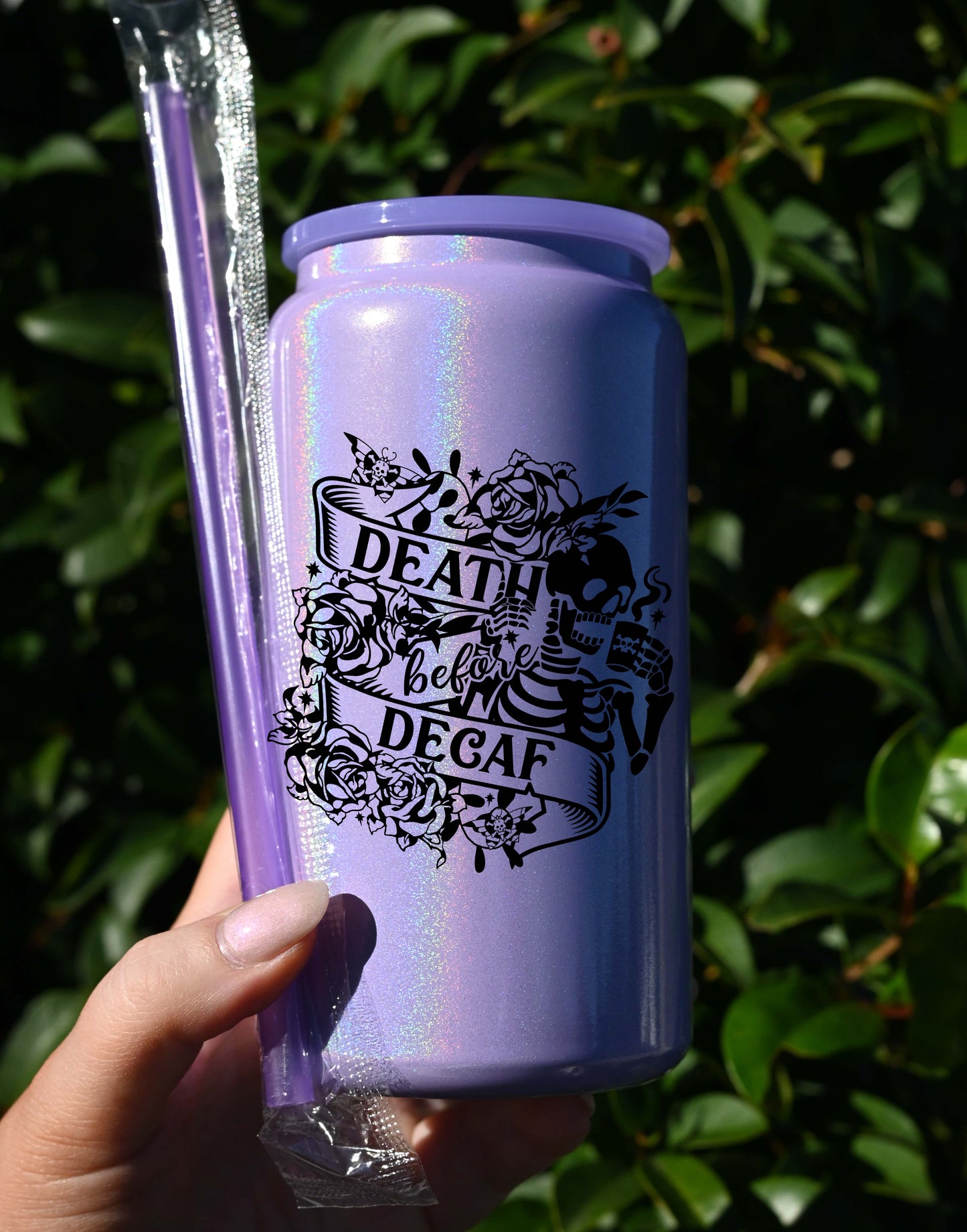 Death Before Decaf Banner Libbey Cup