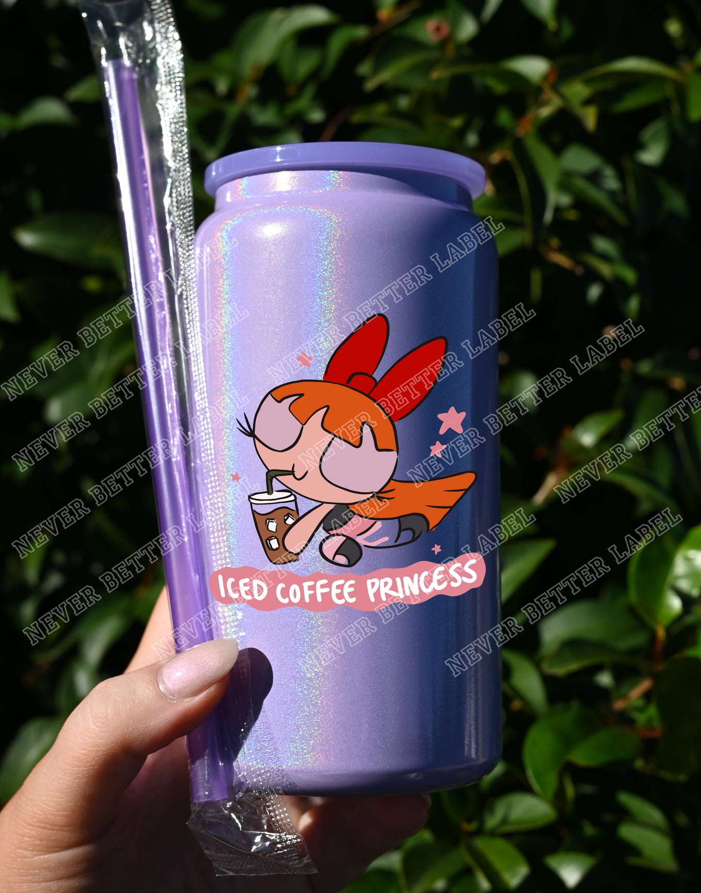 Iced Coffee Princess  - Insulated Shimmer Cup 16oz (473ml)