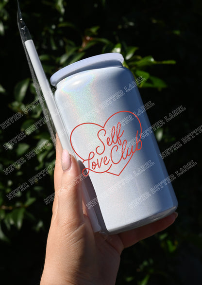 Self Love Club (Red) - Insulated Shimmer Cup 16oz (473ml)