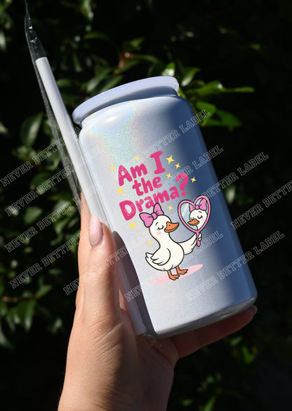Am I the Drama?  - Insulated Shimmer Cup 16oz (473ml)