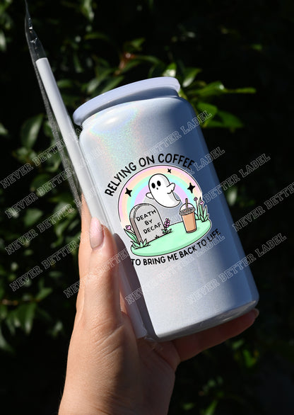 Relying on Coffee to...  - Insulated Shimmer Cup 16oz (473ml)