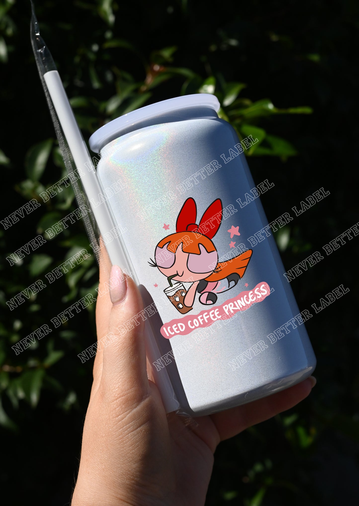 Iced Coffee Princess  - Insulated Shimmer Cup 16oz (473ml)