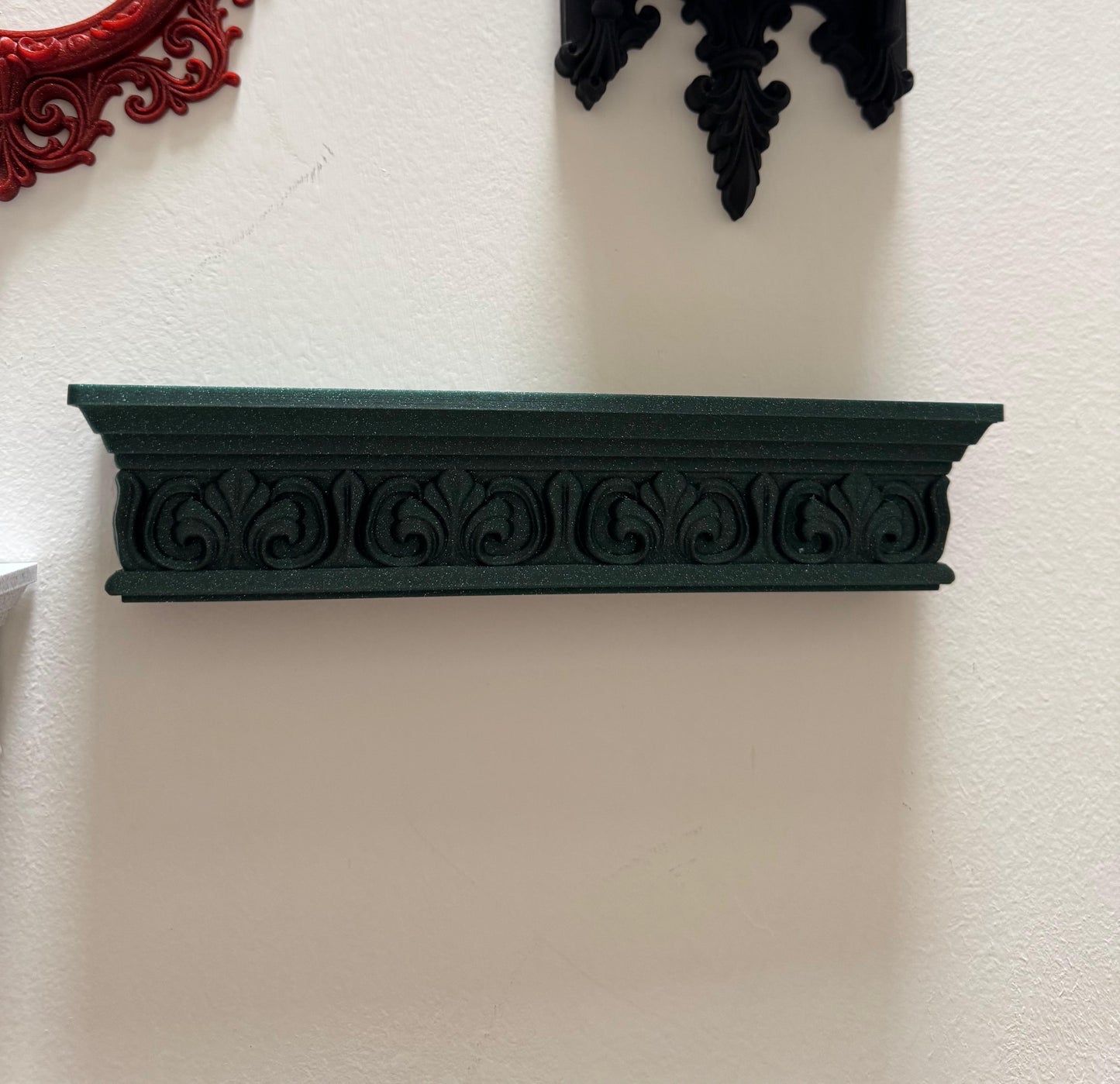 Victorian Floral Wall Shelf — 3D Printed Gothic Decor