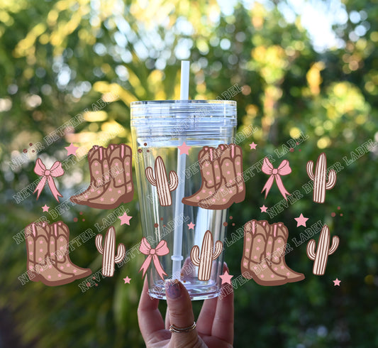 Cow Girl - Glitter Filled Stadium Cup