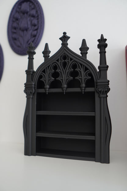 Gothic Cathedral Mini Shelf — 3D Printed Wall Decor