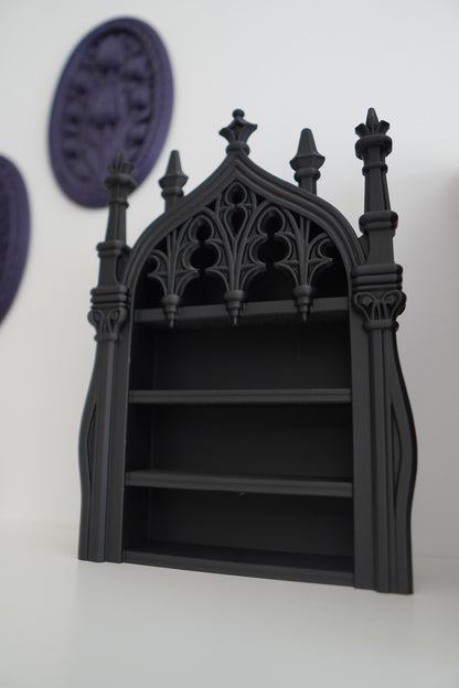 Gothic Cathedral Mini Shelf — 3D Printed Wall Decor
