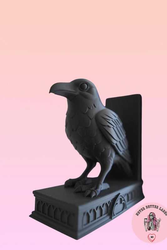 Gothic Raven Bookend