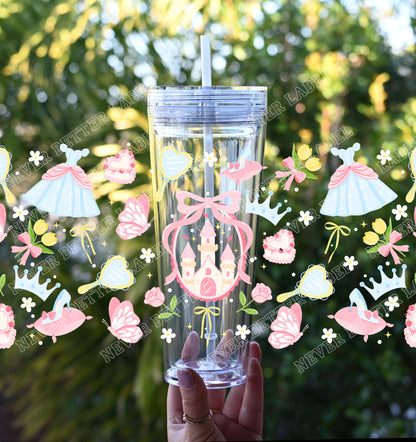 Pastel Princess Castle - Glitter Filled Stadium Cup