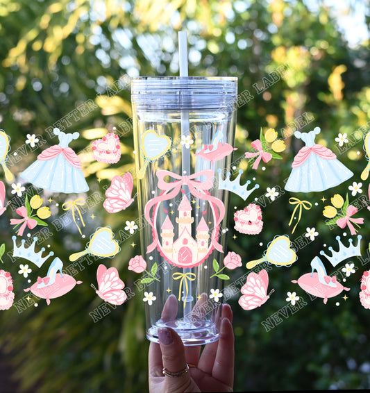 Pastel Princess Castle - Glitter Filled Stadium Cup