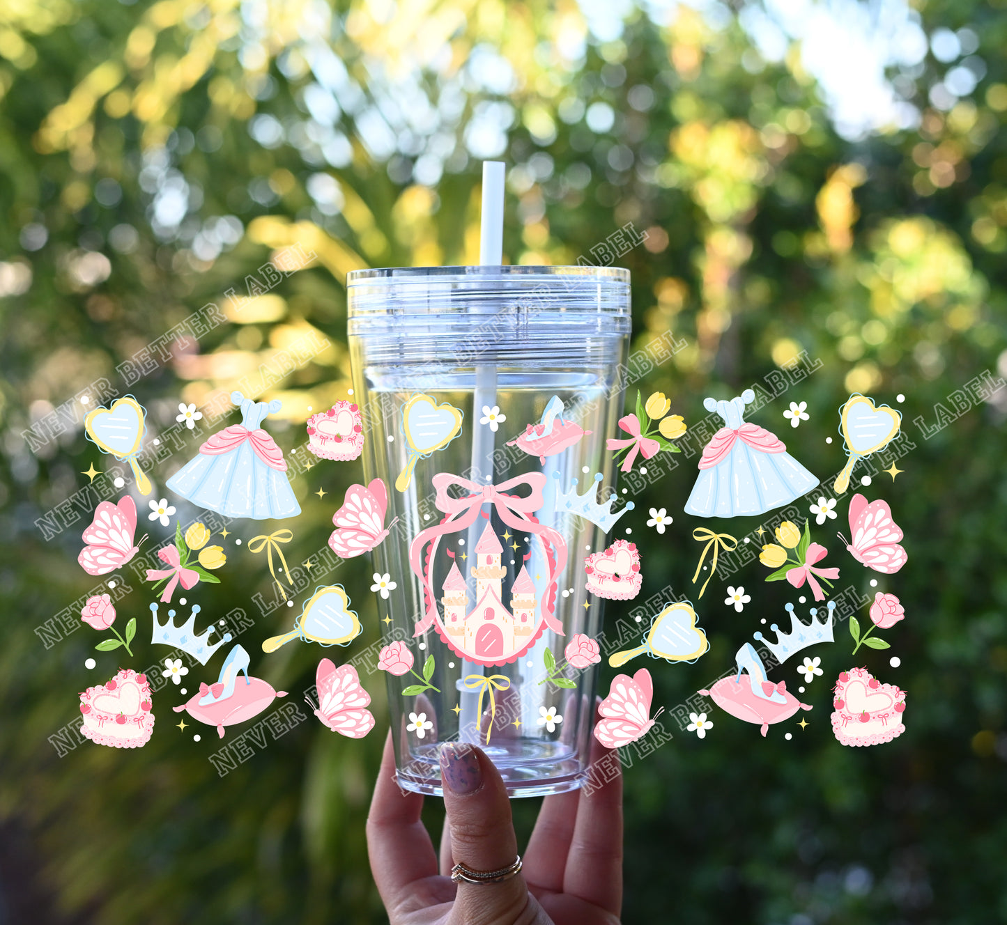 Pastel Princess Castle - Glitter Filled Stadium Cup