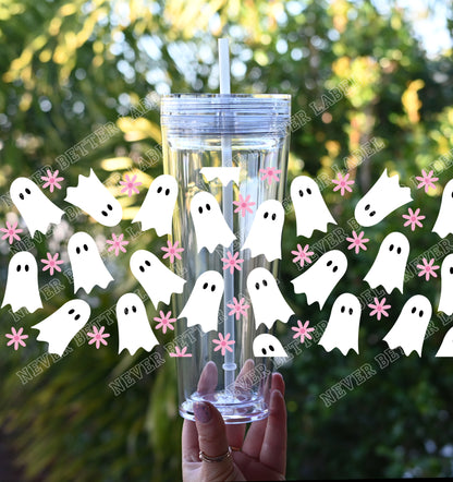 Pink Boho Ghost - Glitter Filled Stadium Cup