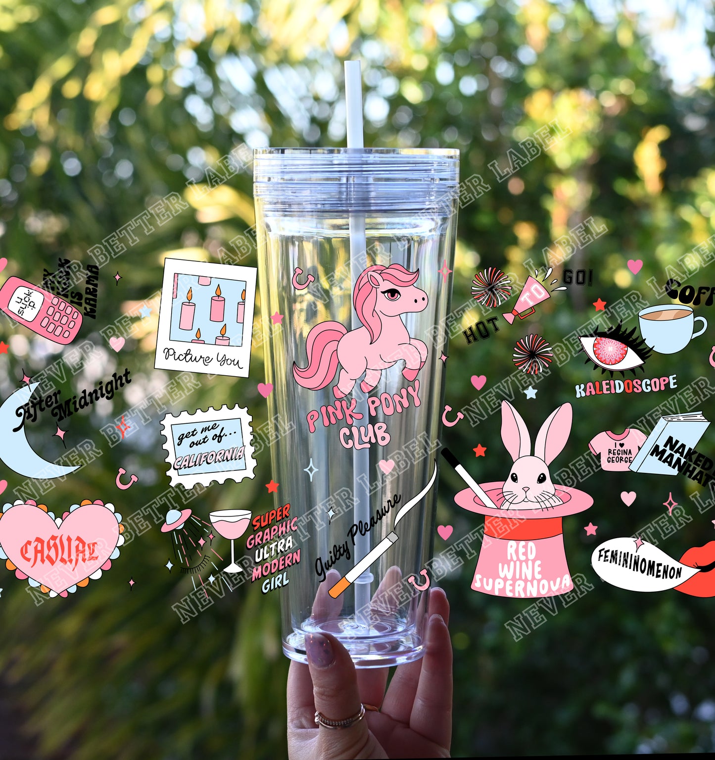 Pink Pony - Glitter Filled Stadium Cup