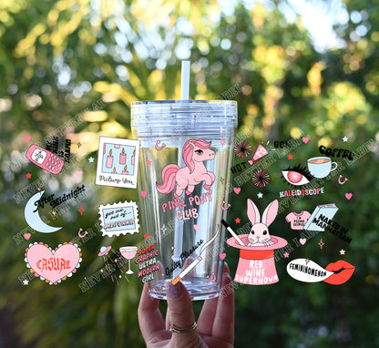 Pink Pony - Glitter Filled Stadium Cup