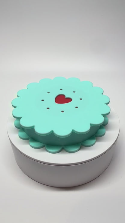 Flower Gift Box With Heart Detail