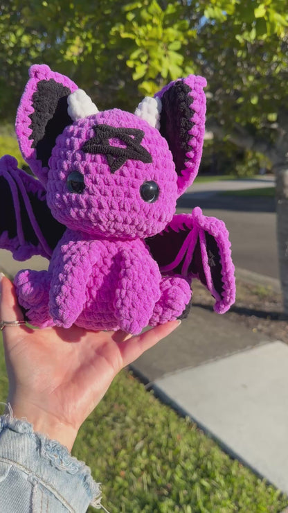 🦇 Lilith Bat Crochet Plush 🩷🖤