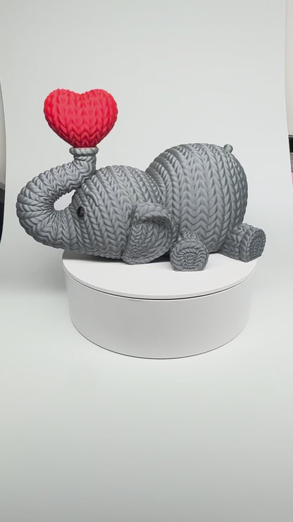Elephant Holding Heart