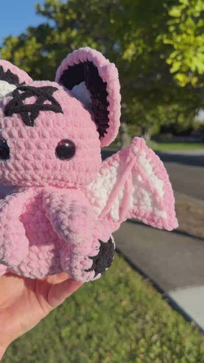 🩷 Baby Pink Lilith Bat Crochet Plush 🦇