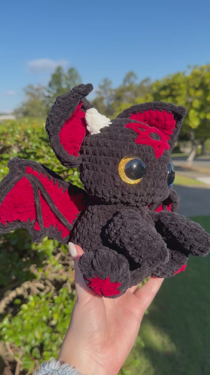 ❤️🦇 Red Pentagram - Lilith Bat Crochet Plush 🖤🦇
