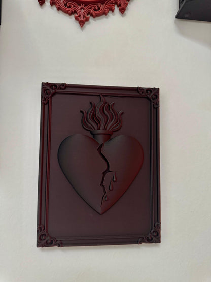 Broken Sacred Heart Wall Plaque